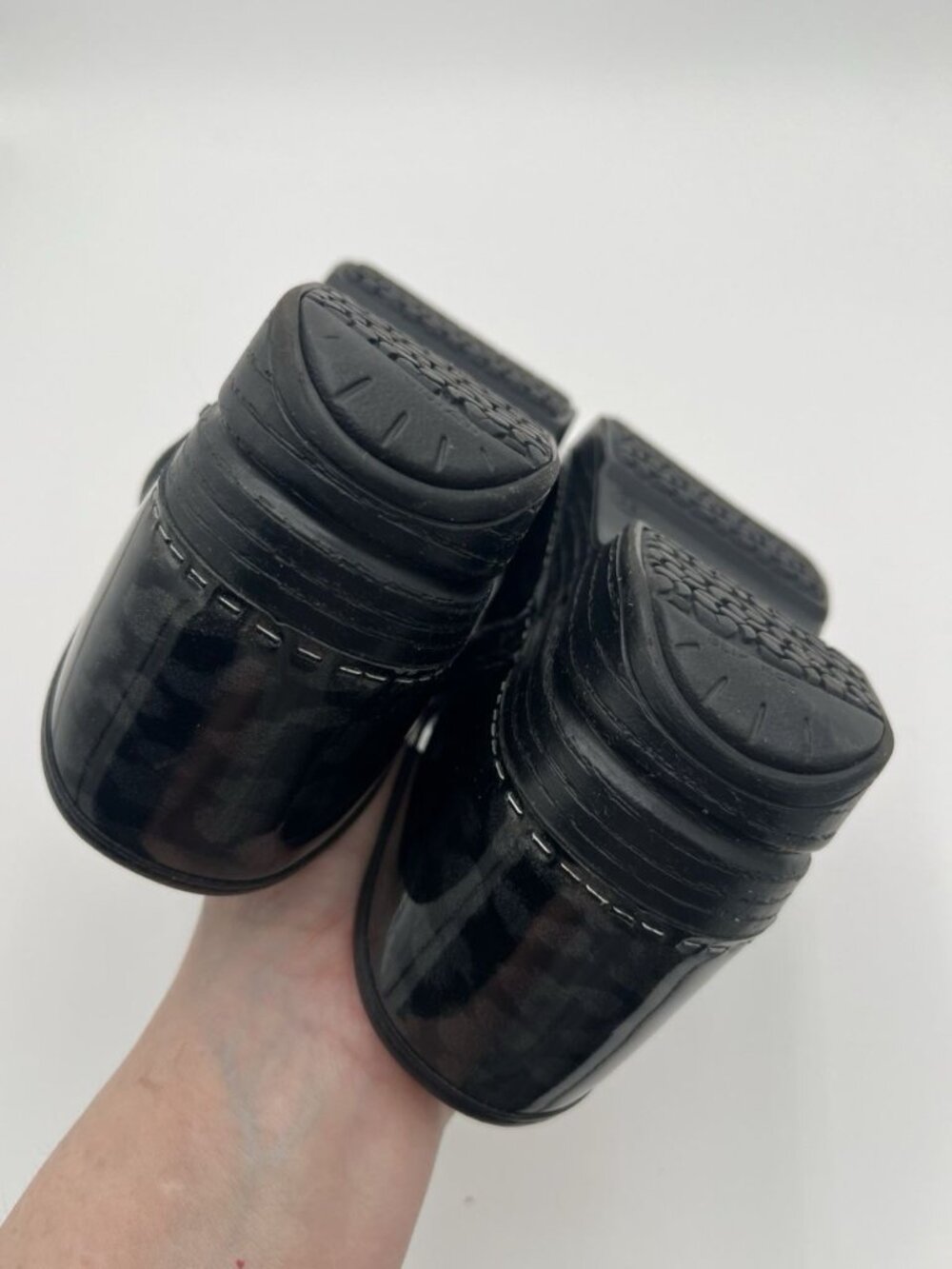 Dansko XP Patent Leather Animal Print Clogs Mules Women’s EU 38 US 8 Gray Black - Picture 10 of 12